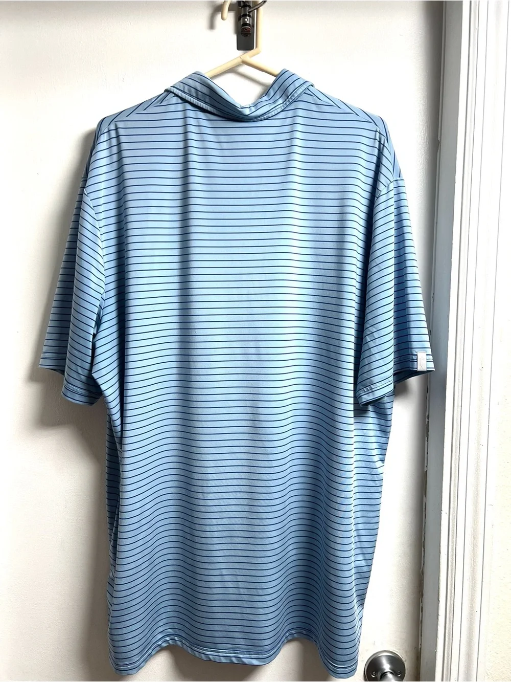 Ralph Lauren Harding Park 2020 PGA Light Blue Striped Polo with Chest Logo